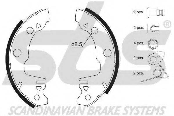 SBS 18512799228 Комплект гальмівних колодок
