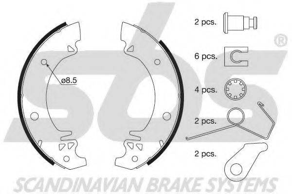SBS 18512737352 Комплект гальмівних колодок