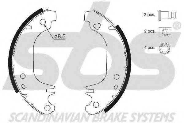 SBS 18492719491 Комплект гальмівних колодок