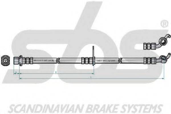 SBS 13308545174 Гальмівний шланг