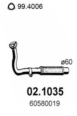 ASSO 021035 Труба вихлопного газу
