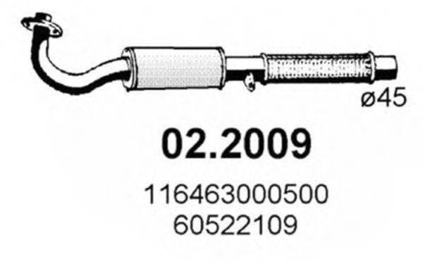 ASSO 022009 Передглушувач вихлопних газів