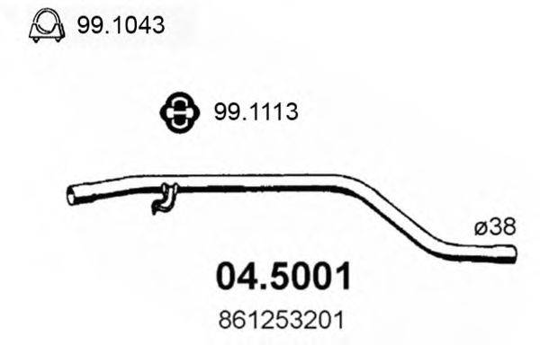 ASSO 045001 Труба вихлопного газу