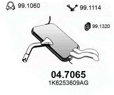 ASSO 047065 Глушник вихлопних газів кінцевий