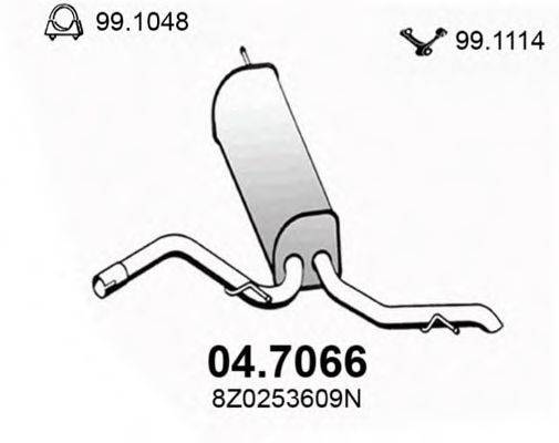 ASSO 047066 Глушник вихлопних газів кінцевий