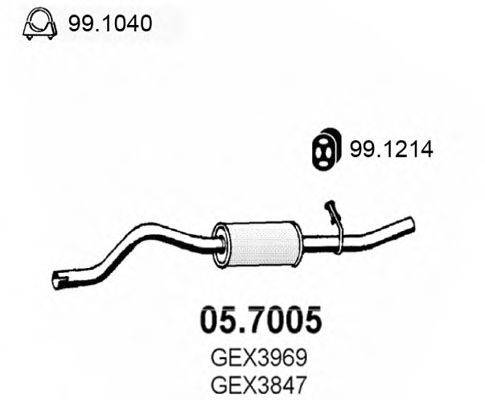 ASSO 057005 Глушник вихлопних газів кінцевий