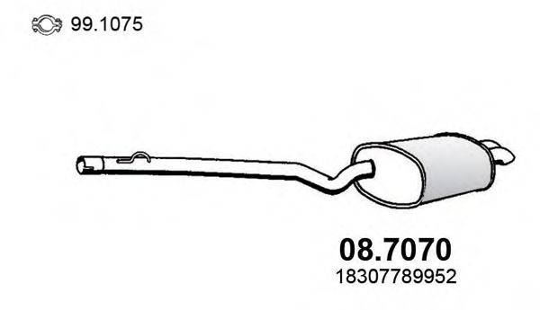 ASSO 087070 Глушник вихлопних газів кінцевий