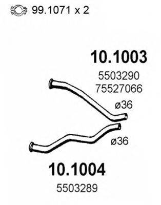 ASSO 101004 Труба вихлопного газу