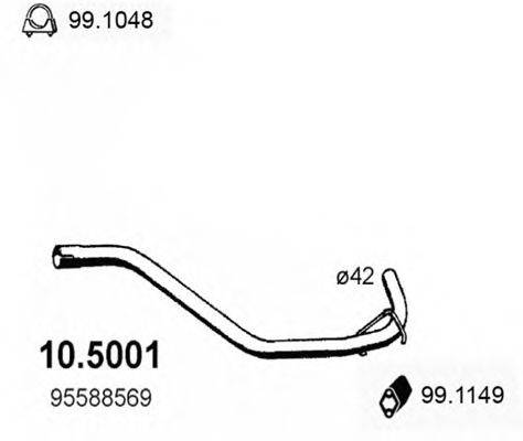 ASSO 105001 Труба вихлопного газу