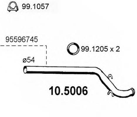 ASSO 105006 Труба вихлопного газу