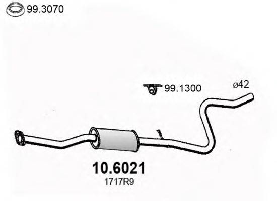 ASSO 106021 Середній глушник вихлопних газів