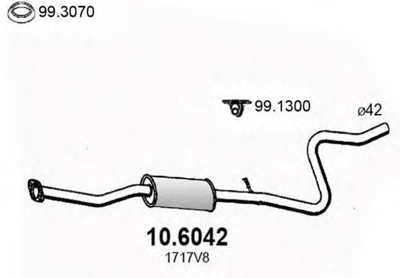 ASSO 106042 Середній глушник вихлопних газів