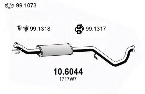 ASSO 106044 Середній глушник вихлопних газів