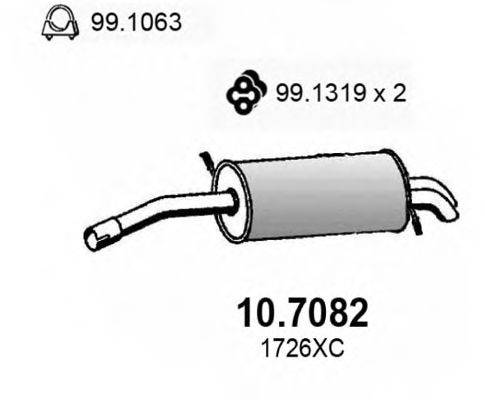 ASSO 107082 Глушник вихлопних газів кінцевий