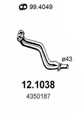 ASSO 121038 Труба вихлопного газу