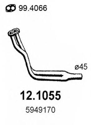 ASSO 121055 Труба вихлопного газу