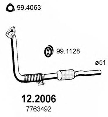 ASSO 122006 Передглушувач вихлопних газів