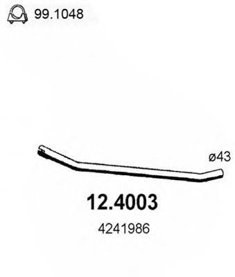 ASSO 124003 Труба вихлопного газу