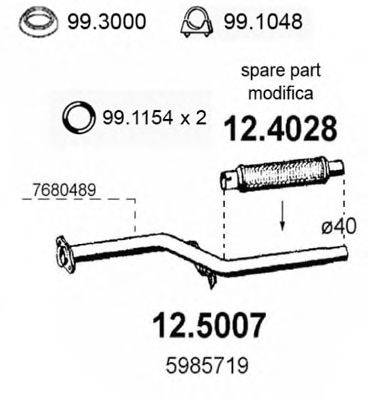 ASSO 124028 Труба вихлопного газу