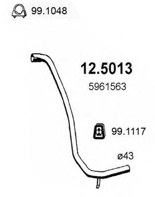 ASSO 125013 Труба вихлопного газу