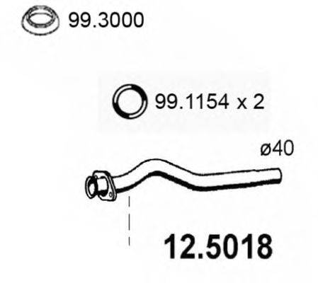 ASSO 125018 Труба вихлопного газу