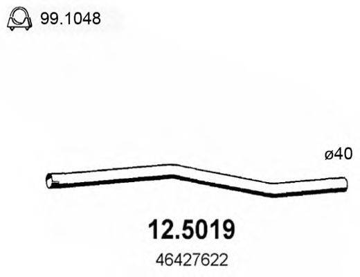 ASSO 125019 Труба вихлопного газу