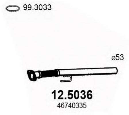 ASSO 125036 Труба вихлопного газу