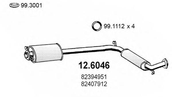 ASSO 126046 Середній глушник вихлопних газів