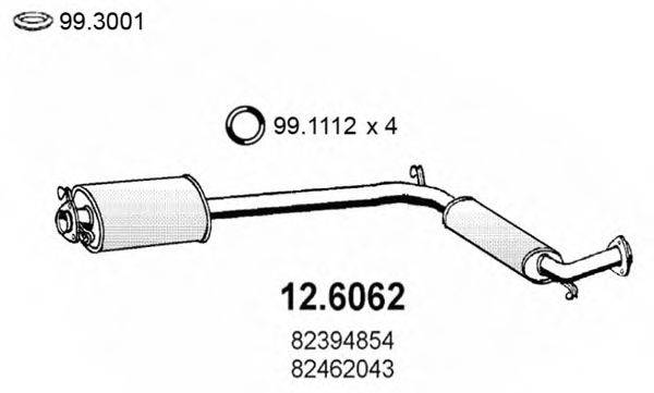 ASSO 126062 Середній глушник вихлопних газів