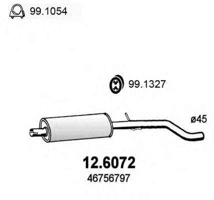 ASSO 126072 Середній глушник вихлопних газів