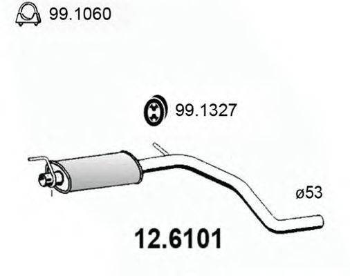 ASSO 126101 Середній глушник вихлопних газів