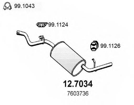 ASSO 127034 Глушник вихлопних газів кінцевий