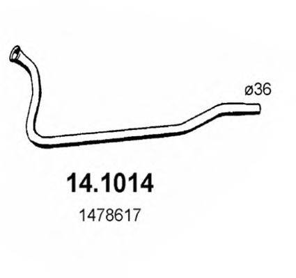 ASSO 141014 Труба вихлопного газу