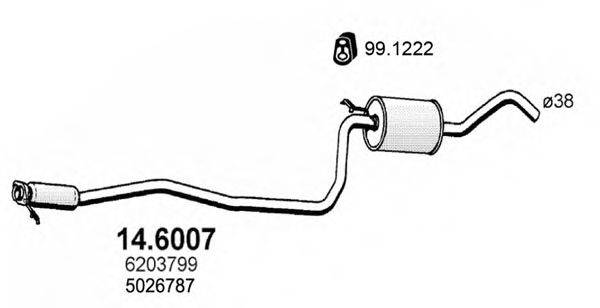 ASSO 146007 Середній глушник вихлопних газів