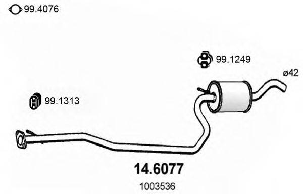 ASSO 146077 Середній глушник вихлопних газів