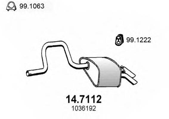 ASSO 147112 Глушник вихлопних газів кінцевий