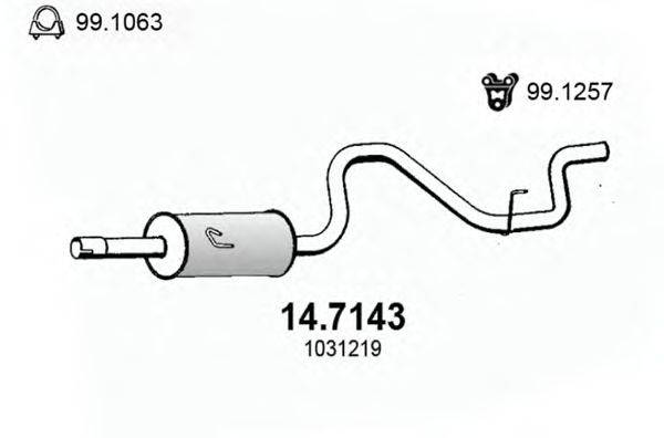 ASSO 147143 Глушник вихлопних газів кінцевий