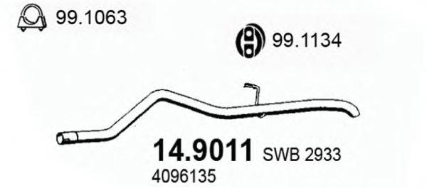 ASSO 149011 Труба вихлопного газу