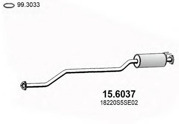 ASSO 156037 Середній глушник вихлопних газів