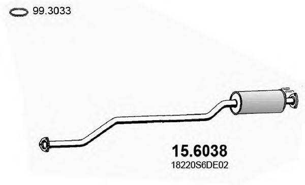 ASSO 156038 Середній глушник вихлопних газів