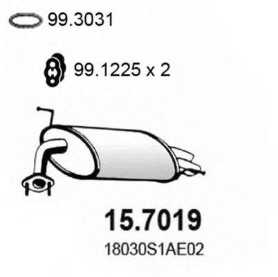 ASSO 157019 Глушник вихлопних газів кінцевий