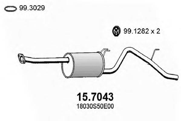 ASSO 157043 Глушник вихлопних газів кінцевий