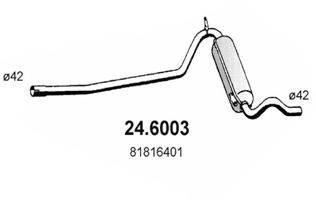 ASSO 246003 Середній глушник вихлопних газів