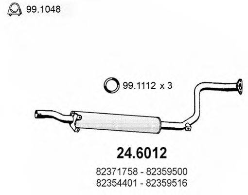 ASSO 246012 Середній глушник вихлопних газів