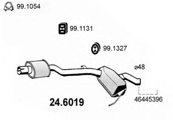 ASSO 246019 Середній глушник вихлопних газів