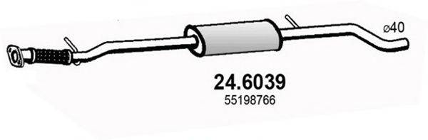 ASSO 246039 Середній глушник вихлопних газів