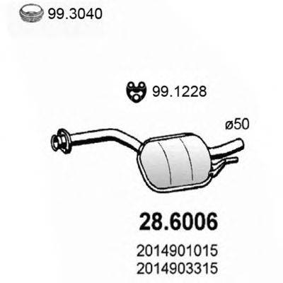 ASSO 286006 Середній глушник вихлопних газів