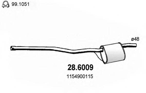 ASSO 286009 Середній глушник вихлопних газів