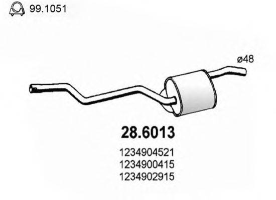 ASSO 286013 Середній глушник вихлопних газів