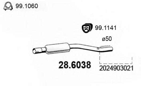 ASSO 286038 Середній глушник вихлопних газів